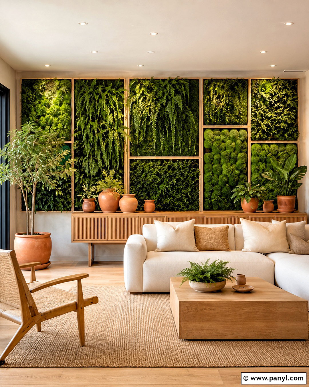 Botanical Living Room Wall - 20 latest wall designs for living room ideas