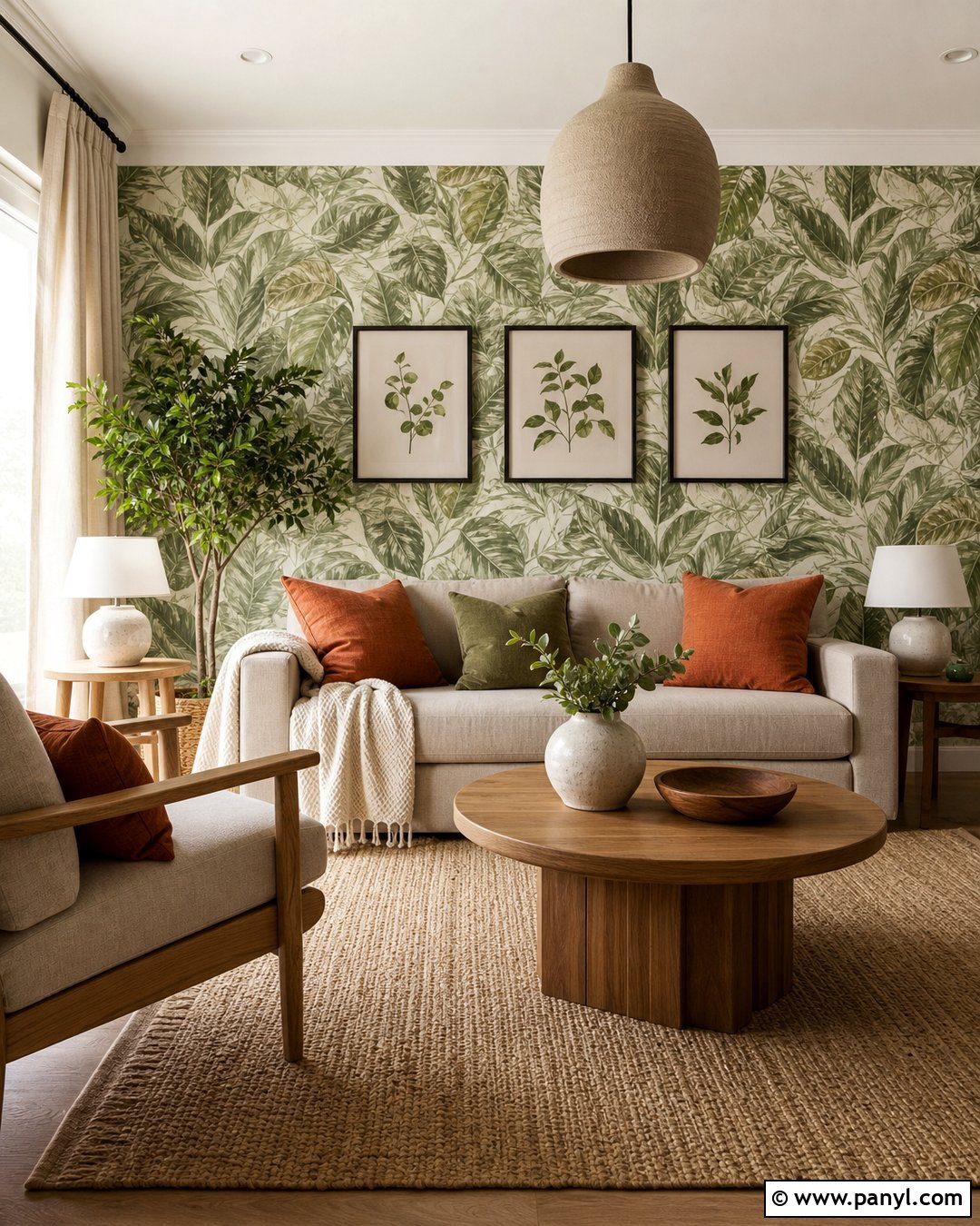 Botanical Living Room Wallpaper - 25 Choose You Wallpaper Ideas