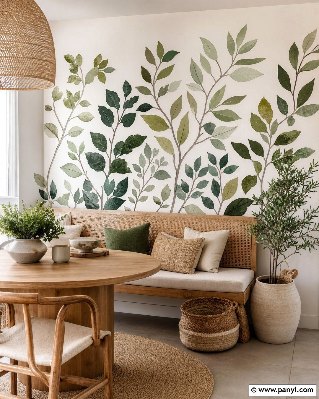Botanical Paint Chip Wall Collage - 20 Paint Chips On Wall Ideas