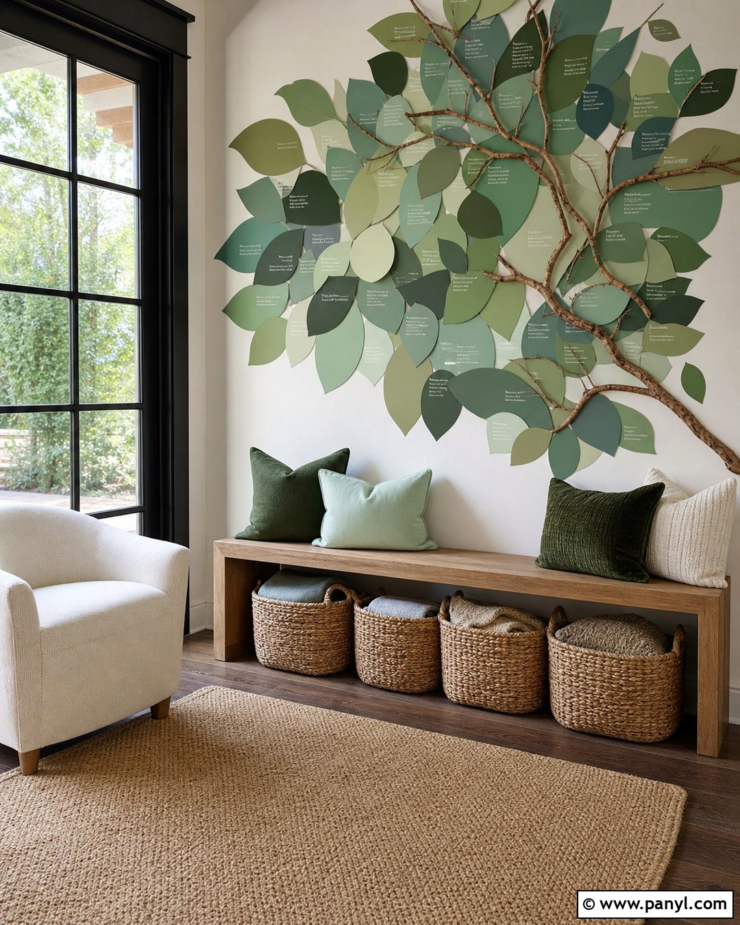Botanical Paint Chip Wall - 30 Paint Chip Wall Ideas