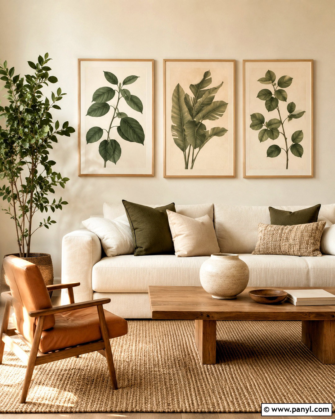 Botanical Print Wall - 20 minimal wall ideas