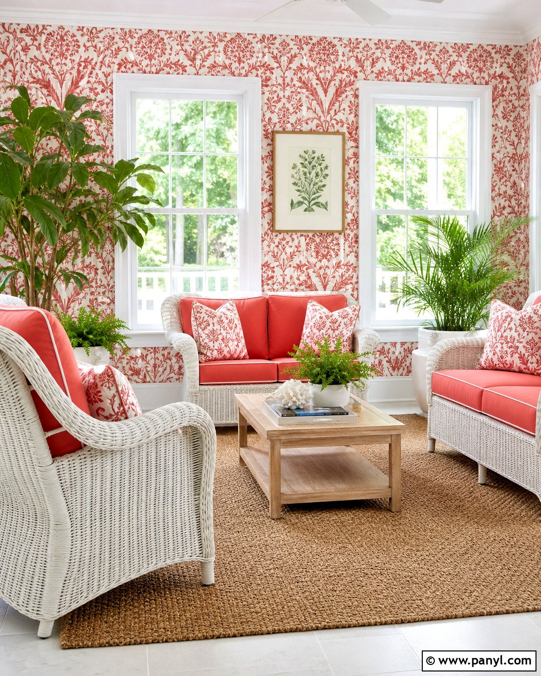 Botanical Red And White Damask Pattern - 20 red and white damask patterns