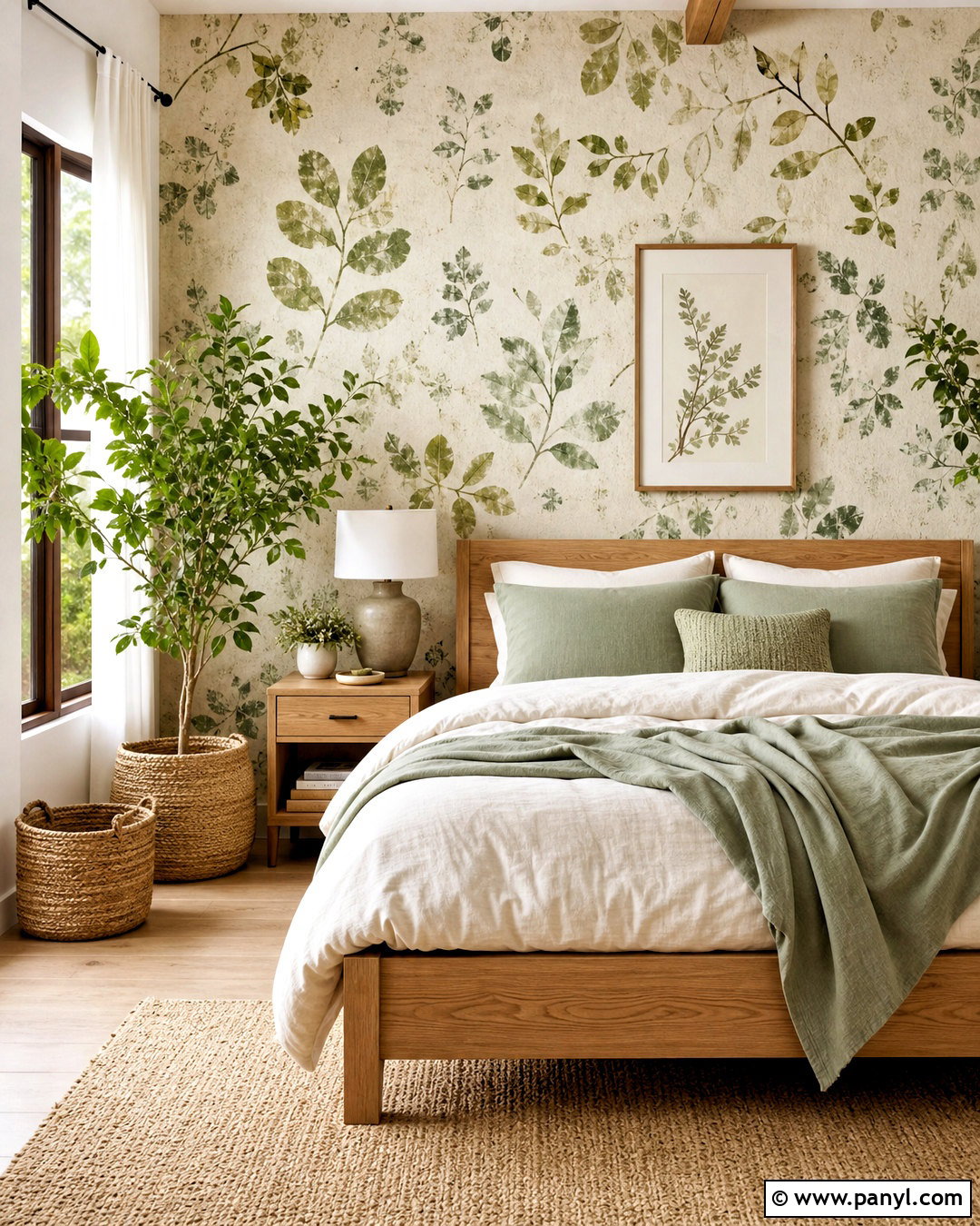 Botanical Sponge Wall - 20 sponge wall diy ideas