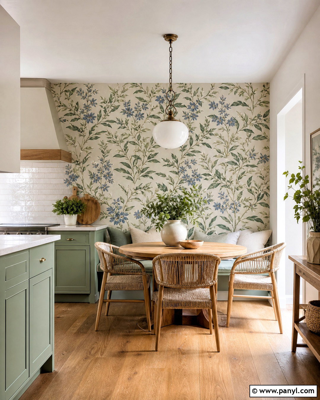 Botanical Wallpaper Kitchen Statement Wall - 20 kitchen statement wall ideas