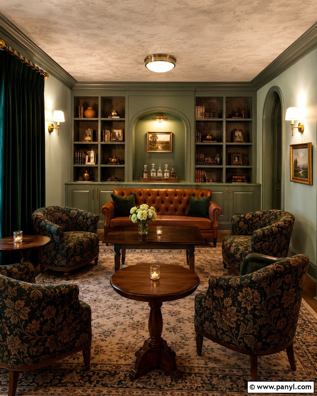 Bottle Green Speakeasy Walls - 20 Speakeasy Wall Colors