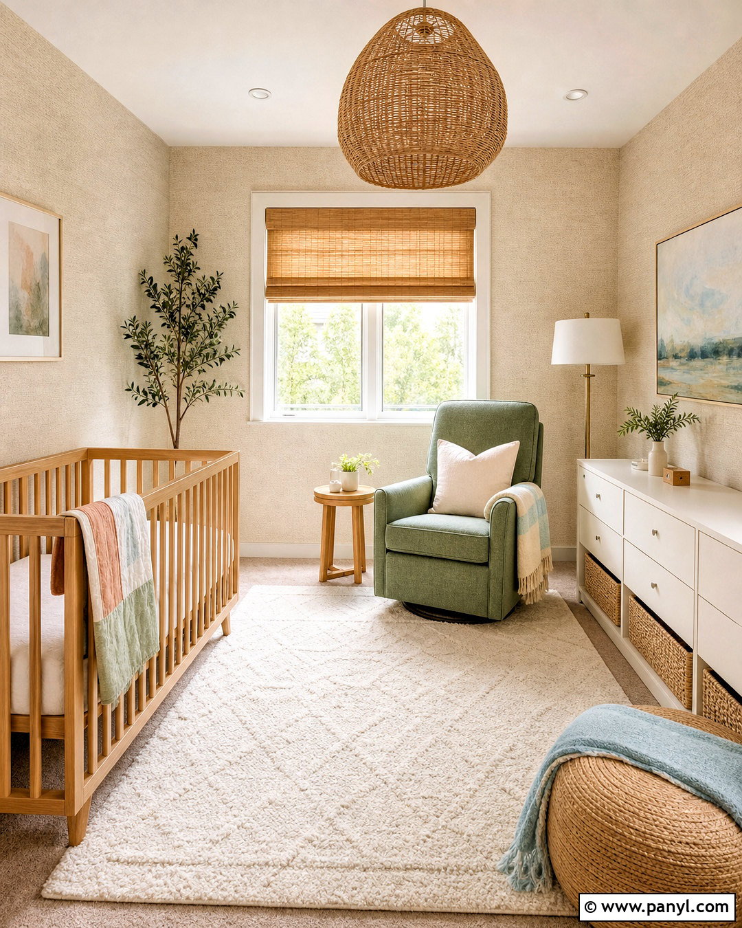 Boucle Textured Wallpaper Nursery - 20 textured wallpaper ideas