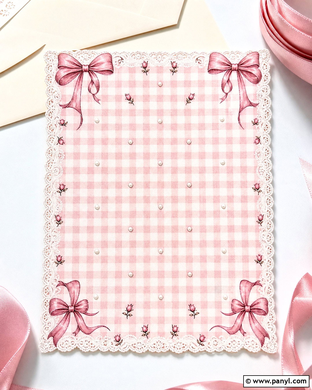 Bow Gingham Background - 20 gingham background aesthetic ideas