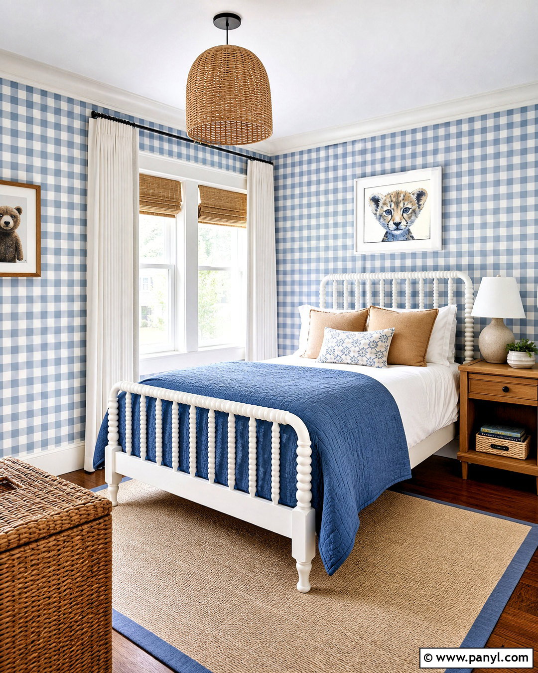 Boys Bedroom Gingham Accent Wall - 20 kids accent wall boys