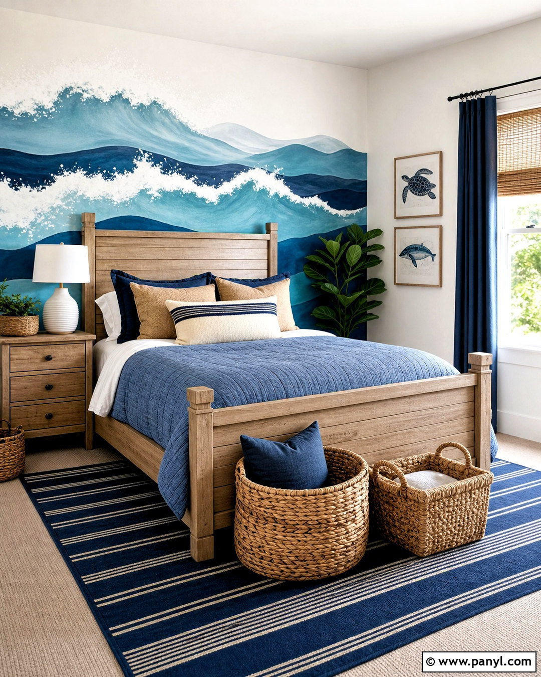 Boys Bedroom Ocean Wave Accent Wall - 20 kids accent wall boys