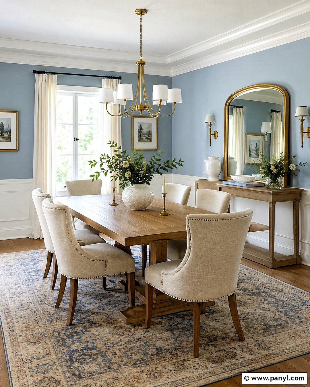 Brass Accents With Light Blue Walls - 20 What Goes With Light Blue Walls