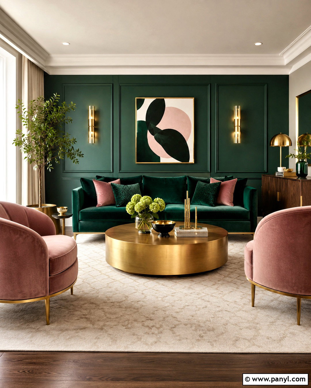 Brass Emerald And Dusty Pink Metallic Palette - 20 metallic color palette ideas