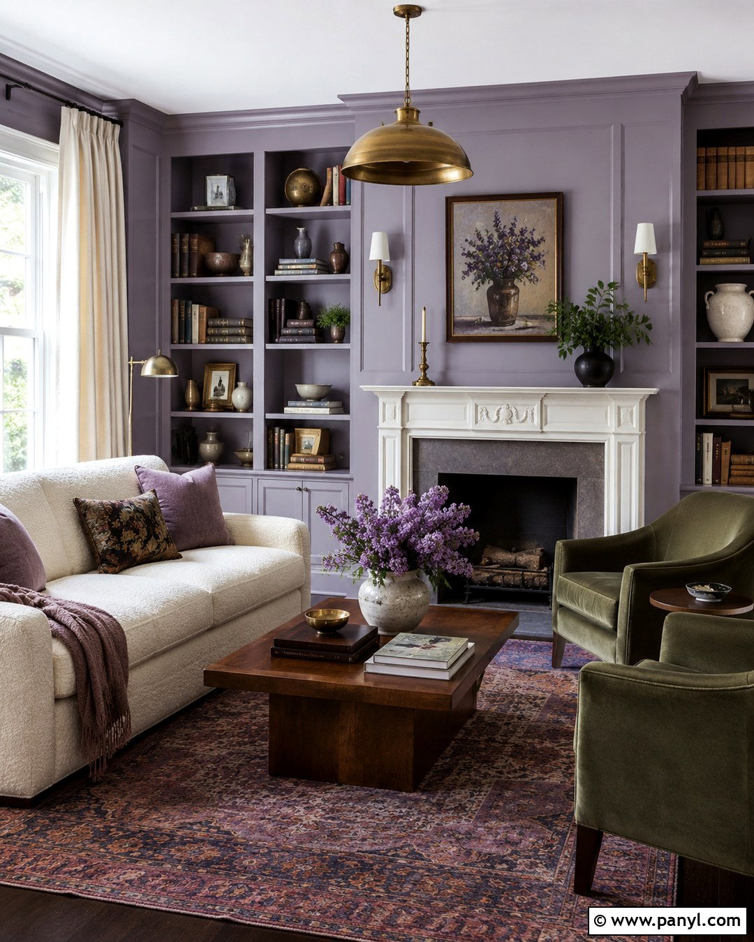 Brassica Lavender Living Room - 20 Farrow And Ball Lavender Ideas
