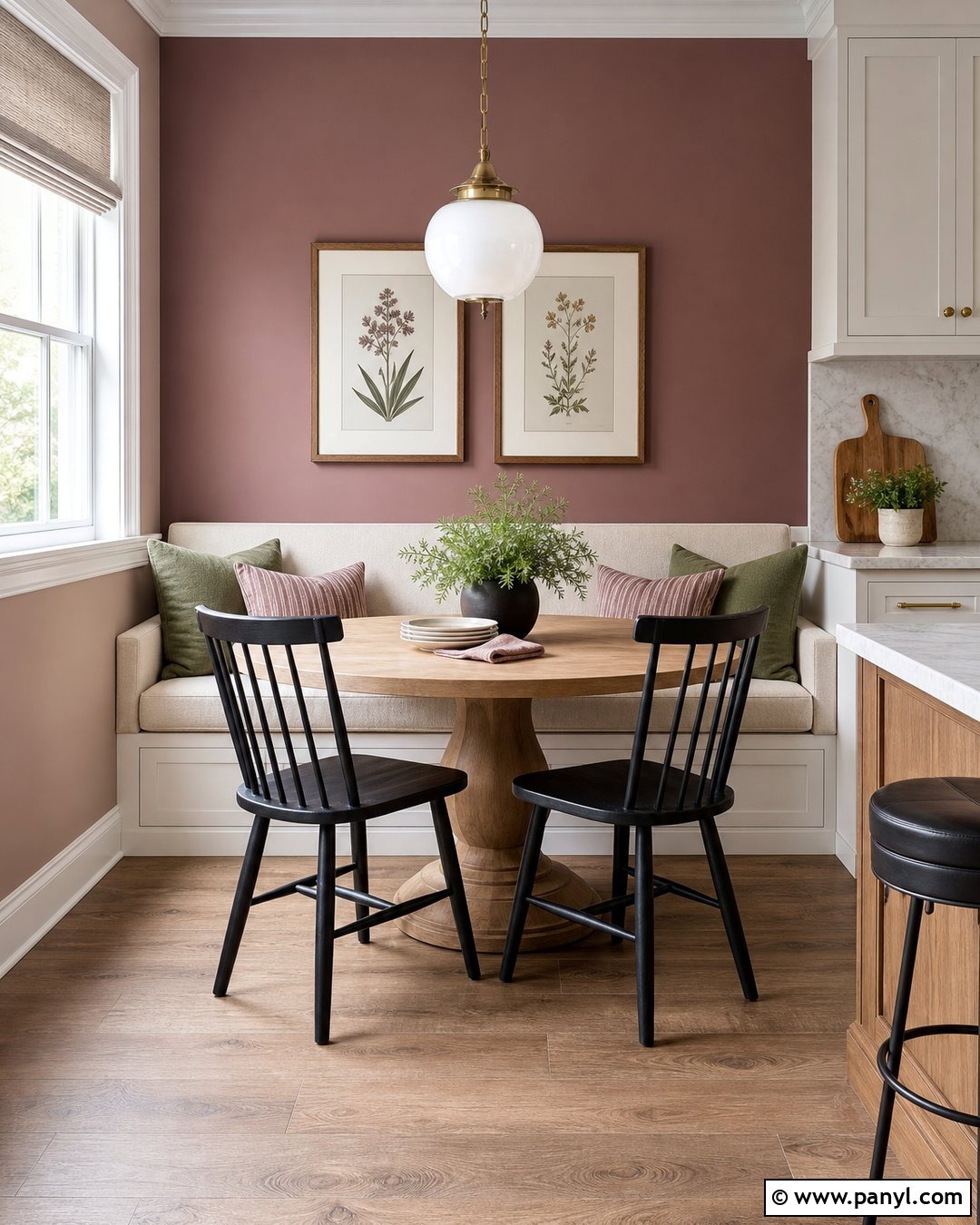 Breakfast Nook Mauve Accent Wall - 30 Mauve Accent Wall Ideas