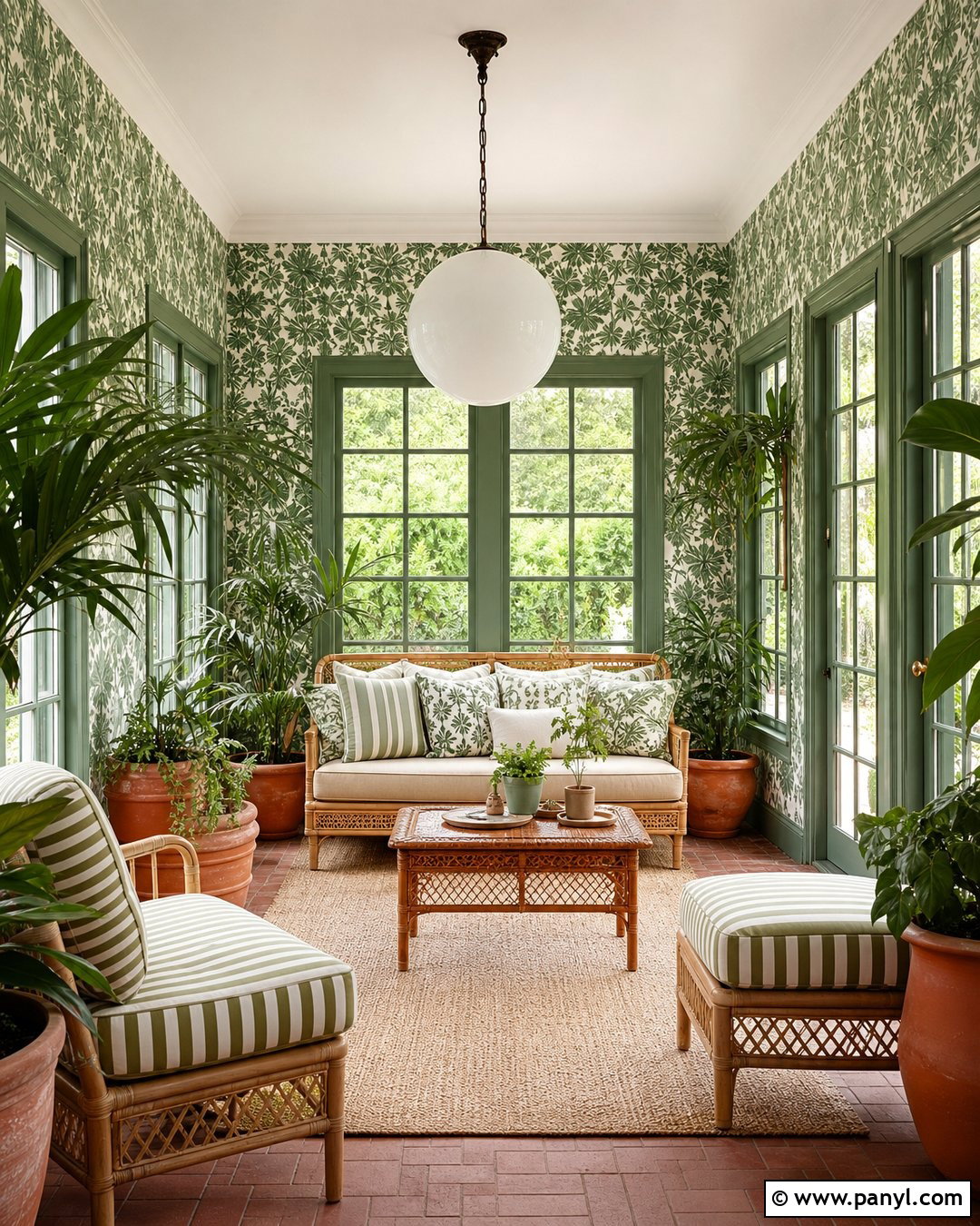 Breakfast Room Green Wallpaper Sunroom - 20 Farrow And Ball Wallpaper Colour Chart Ideas