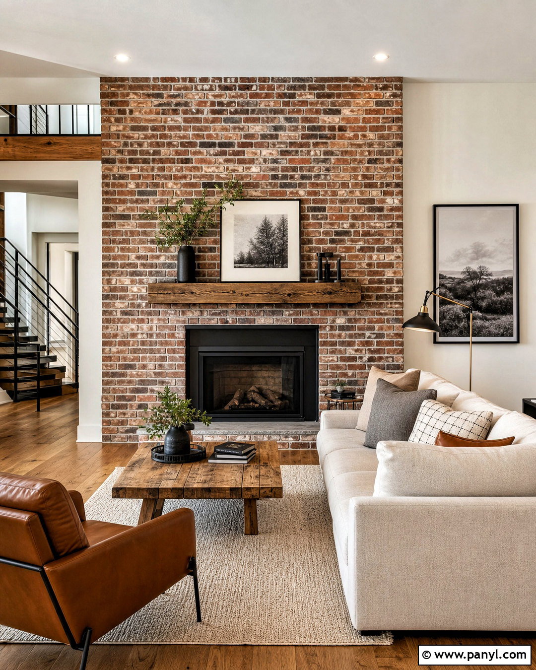 Brick Accent Wall - 20 simple accent wall ideas