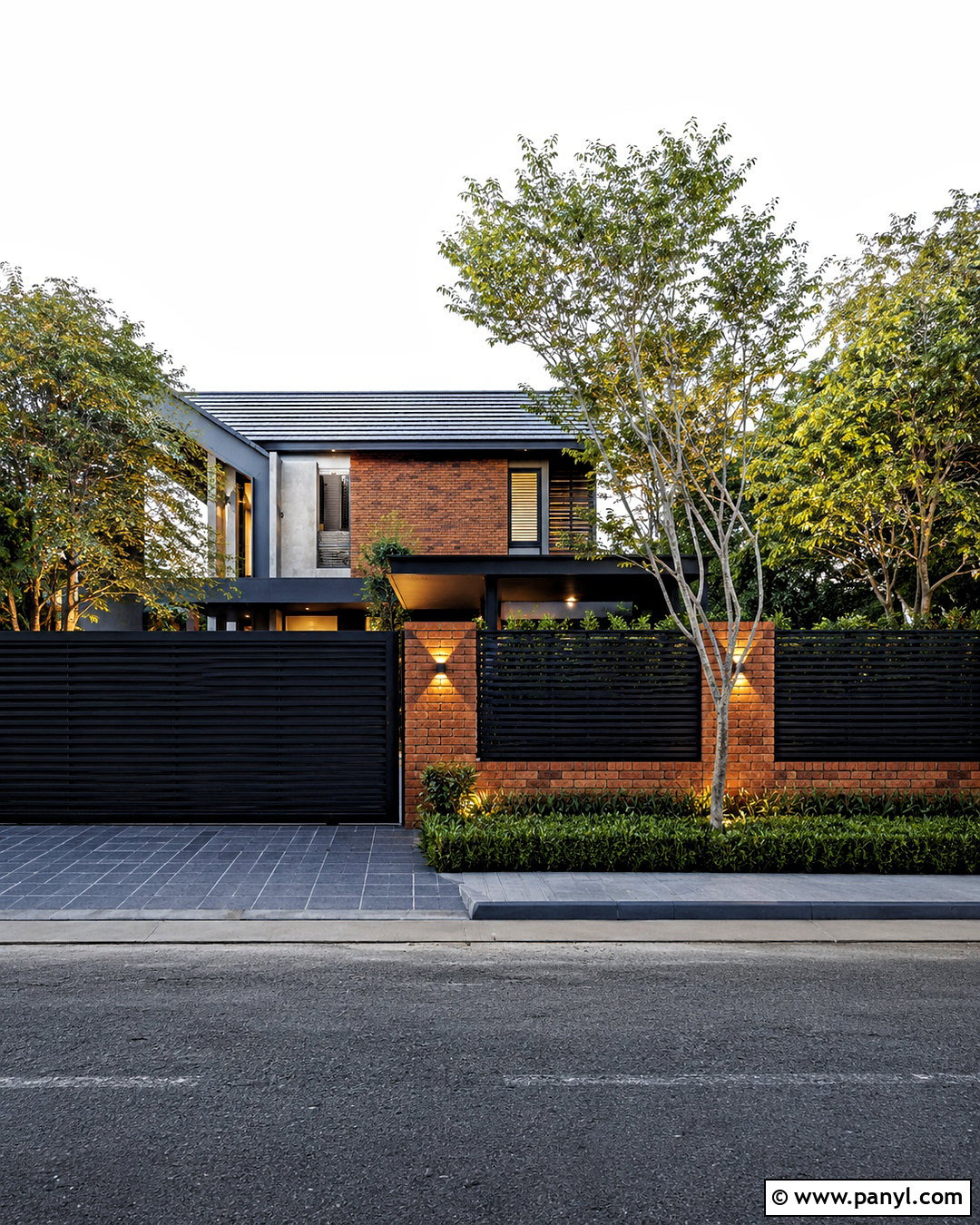 Brick And Metal Compound Wall - 20 compound wall design exterior modern ideas