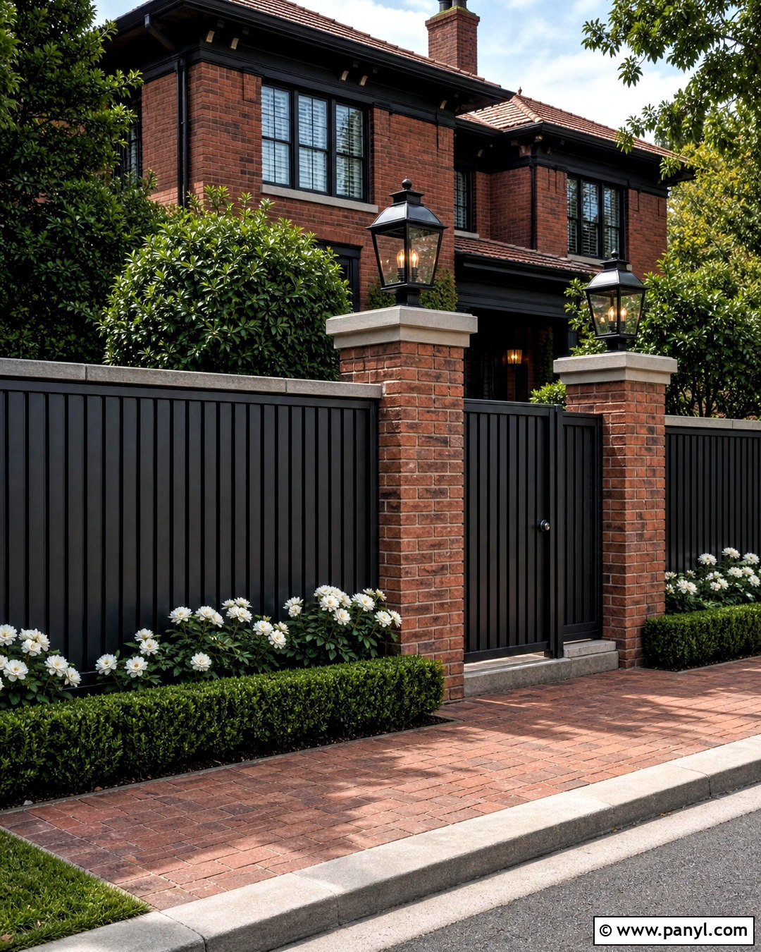 Brick And Steel Fence Wall - 20 fence wall design ideas
