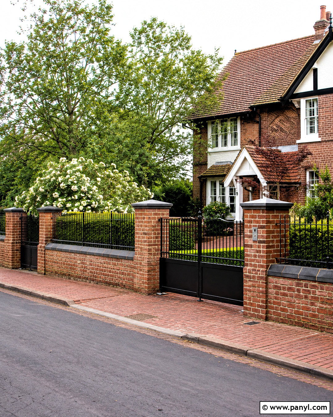 Brick Boundary Wall - 20 boundary wall design exterior ideas