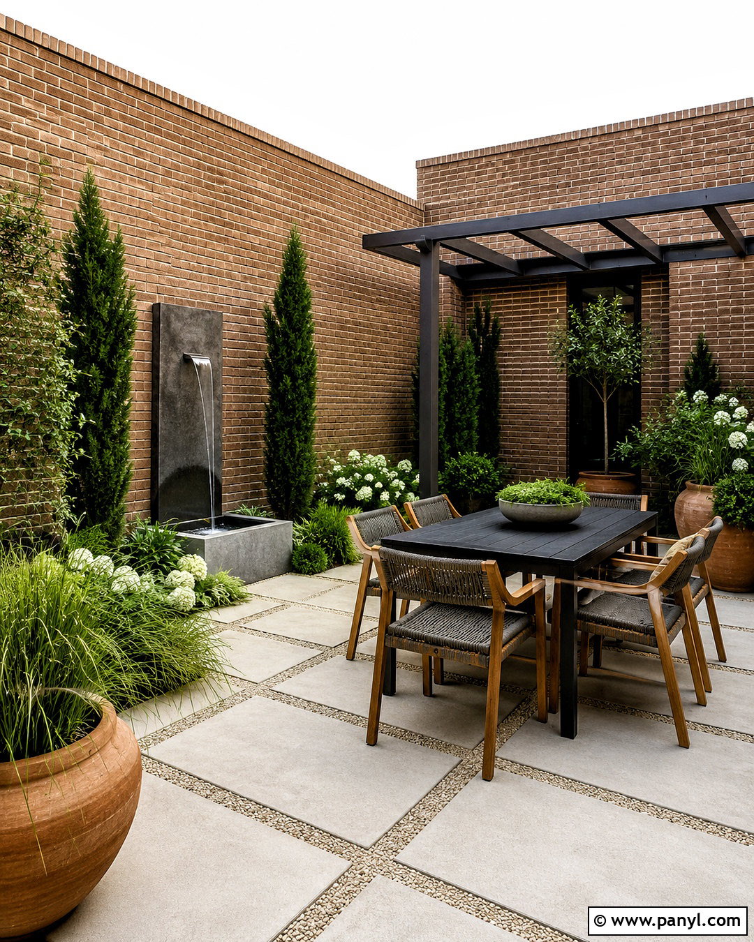 Brick Courtyard Wall - 20 brick wall examples
