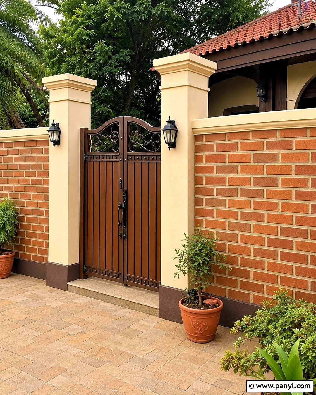 Brick Effect Compound Wall Paint - 20 compound wall painting ideas