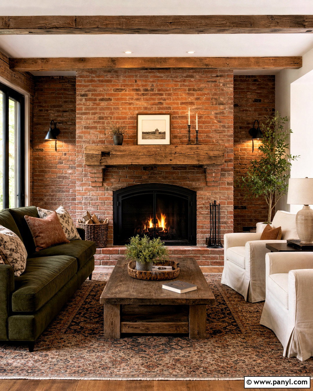 Brick Fireplace Accent Wall - 20 accent wall fireplace living room ideas