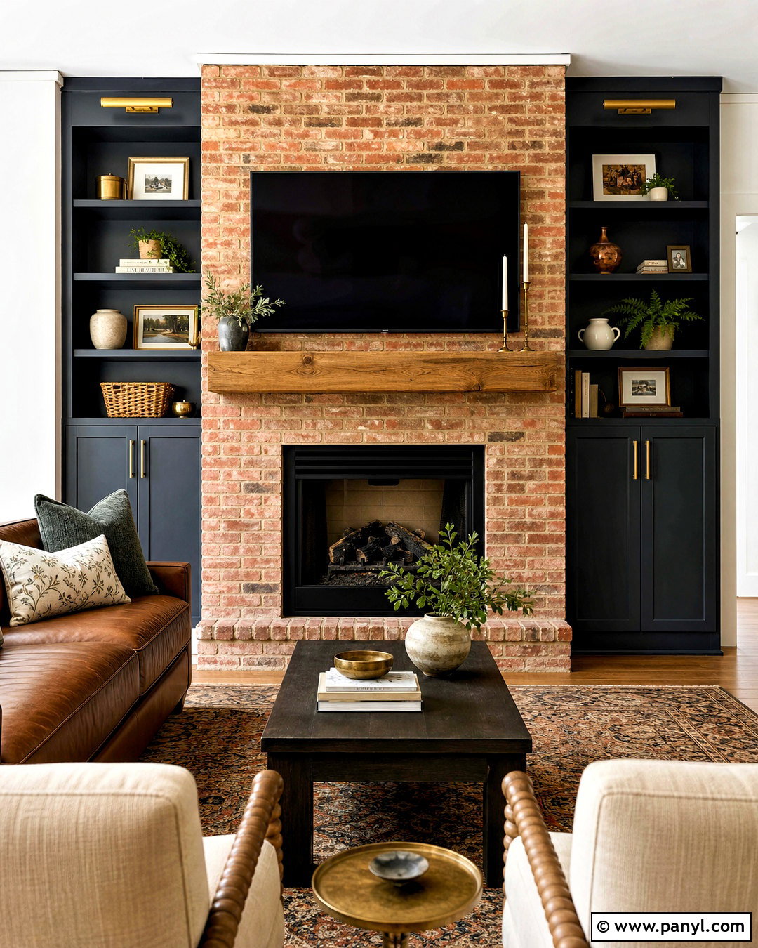 Brick Fireplace Wall With TV - 20 fireplace wall ideas with tv ideas