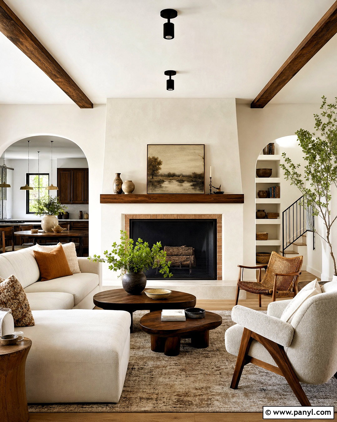 Brick Fireplace With Plaster Surround - 20 full wall brick fireplace makeover ideas