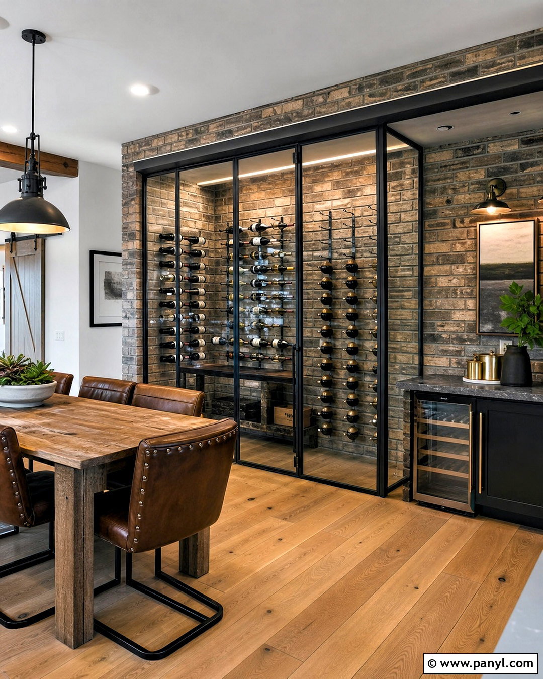 Brick Glass Wine Cellar Wall - 20 small glass wine cellar wall ideas