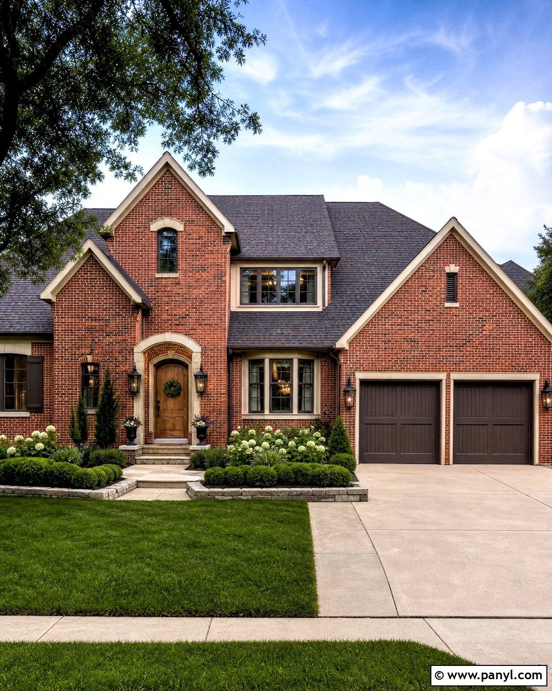 Brick House With A Coordinated Roof And Trim - 20 updating brick house exterior ideas