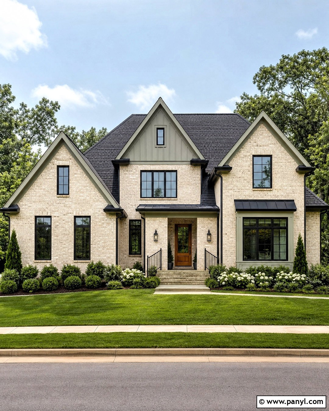 Brick House With Black Windows - 20 updating brick house exterior ideas