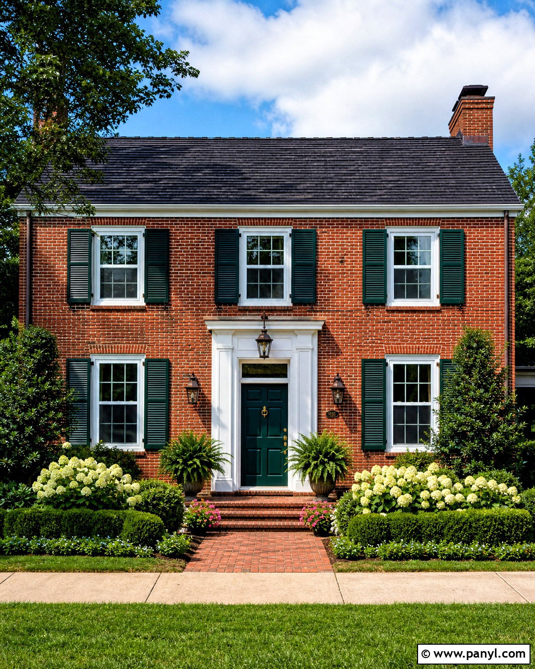 Brick House With Green Shutters - 20 updating brick house exterior ideas