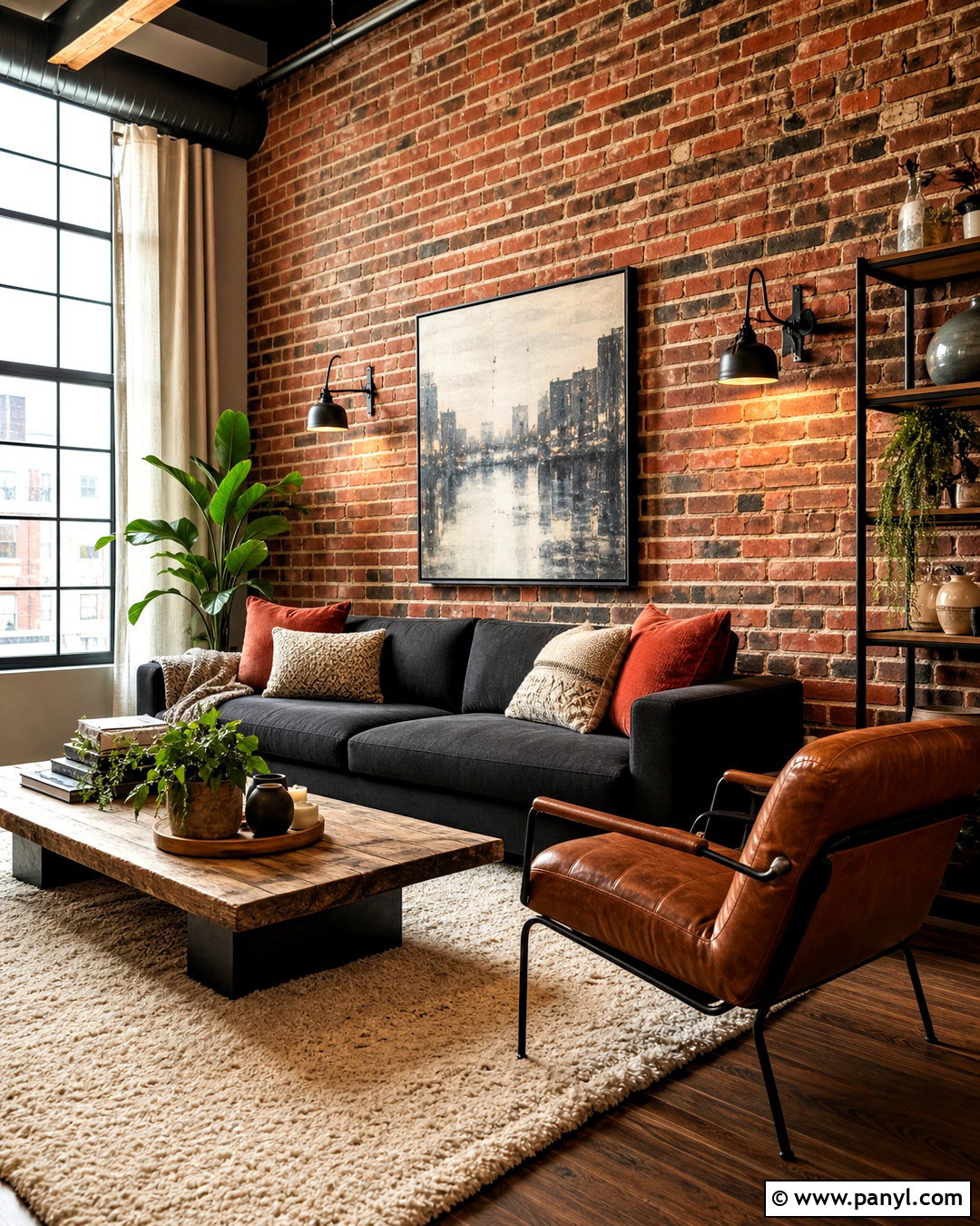 Brick Loft Accent Wall - 20 room accent wall ideas