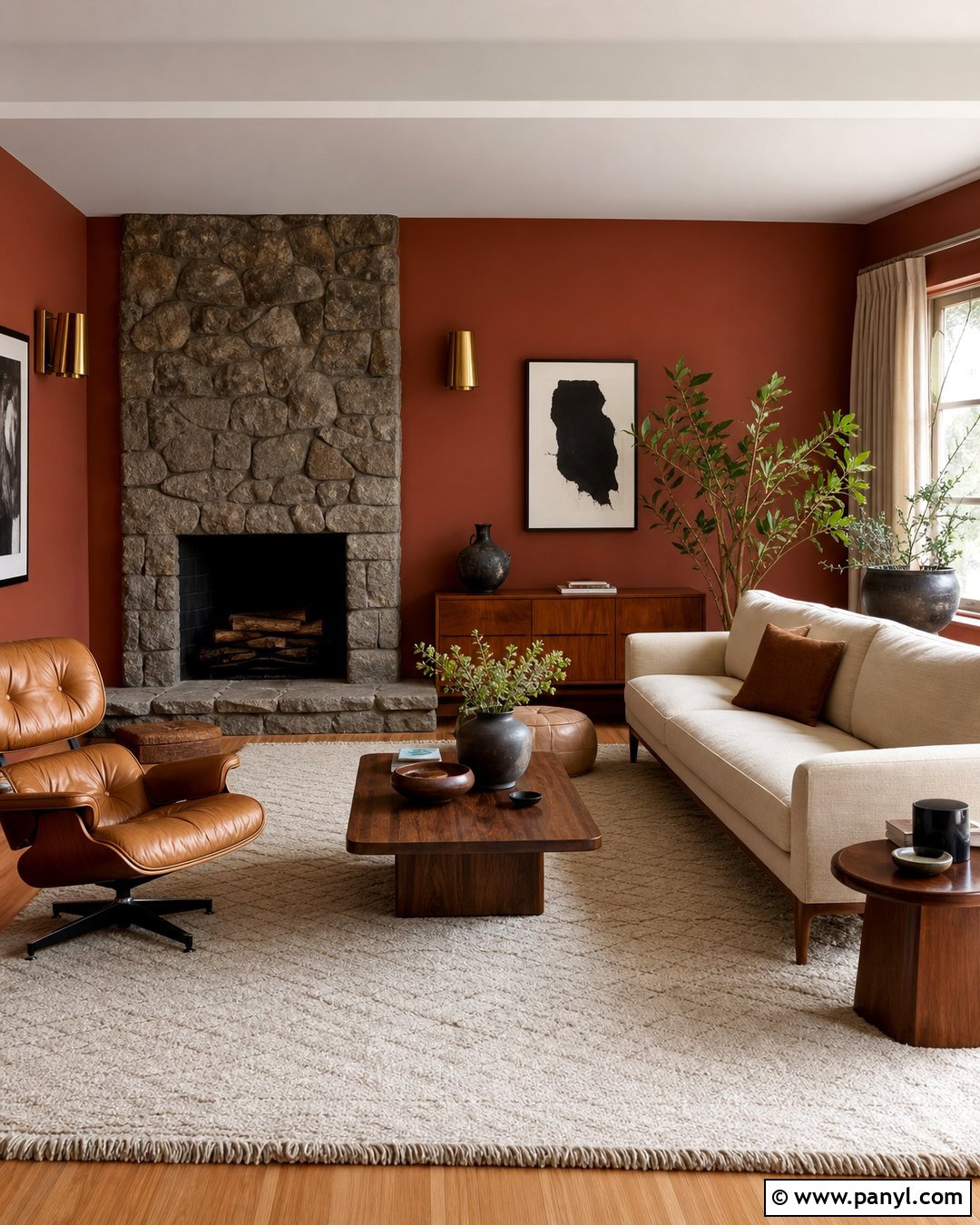 Brick Red 60s Wall Color - 20 60S Wall Color ideas