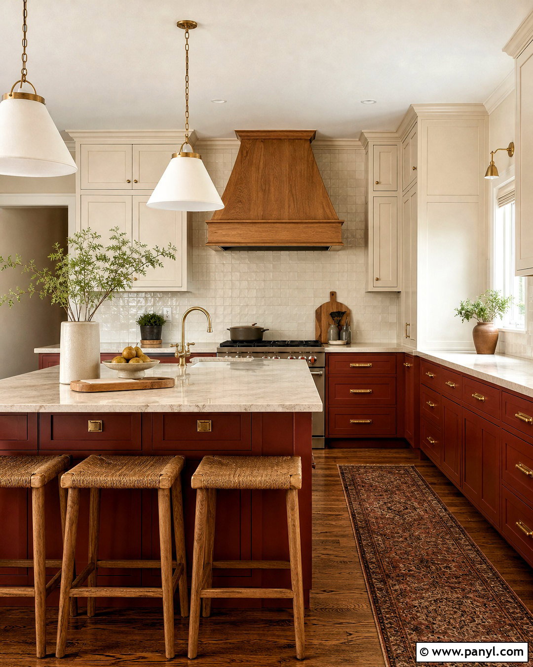 Brick Red And Cream Kitchen Color Combination - 20 kitchen colour combination ideas