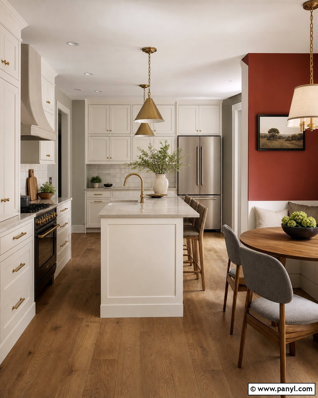 Brick Red And Greige Kitchen Walls - 20 Red And Grey Walls