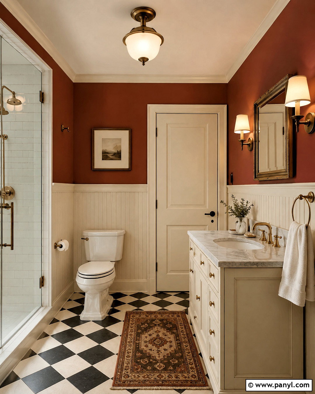 Brick Red Bathroom Walls - 40 bathroom wall color ideas