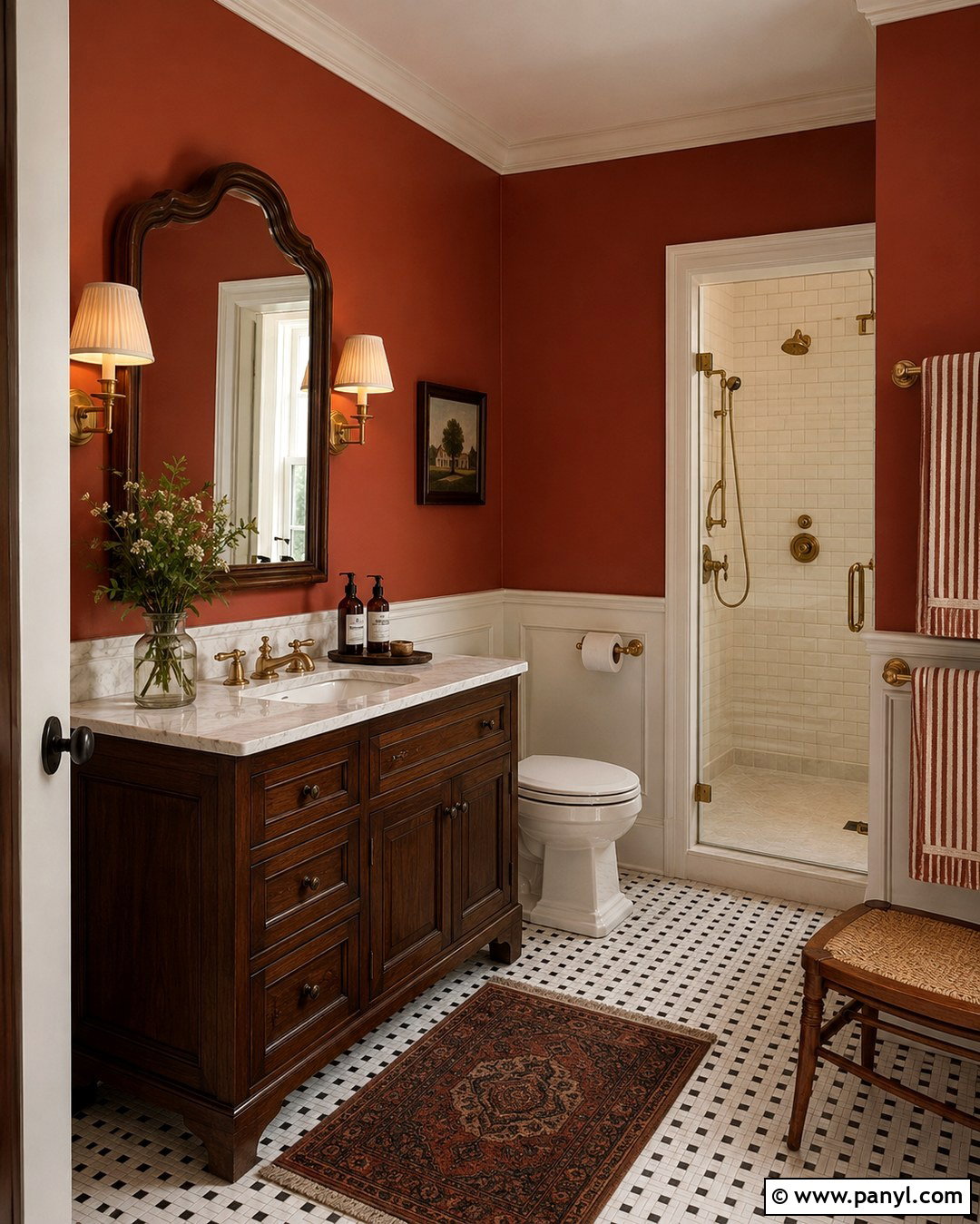 Brick Red Bathroom Walls - 20 Bathroom Wall Colors 2027