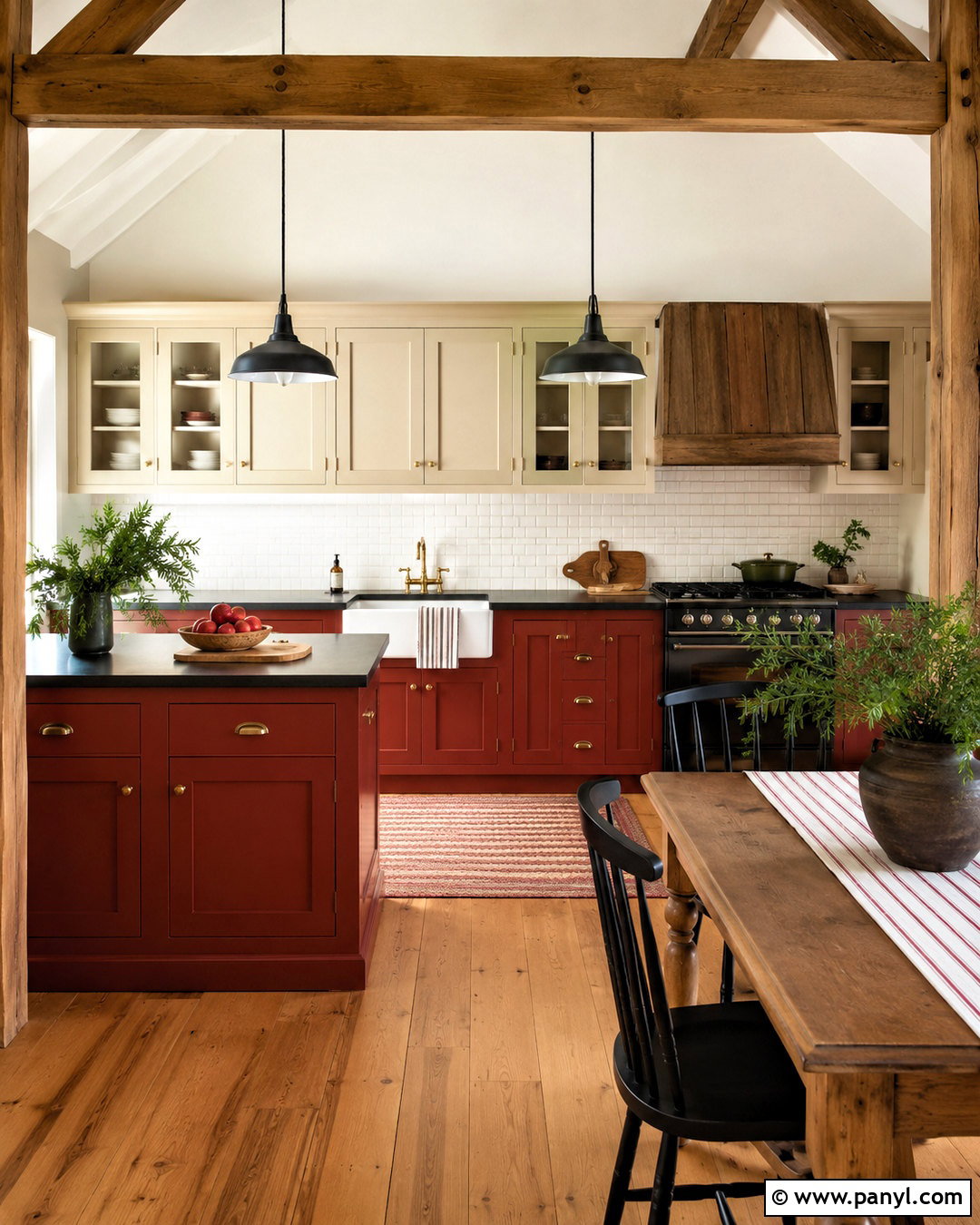 Brick Red Country Kitchen - 20 country kitchen colors