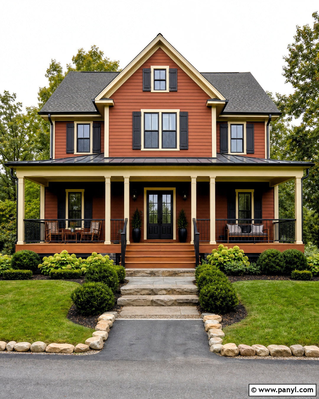Brick Red Exterior House Paint - 20 external house paint colors