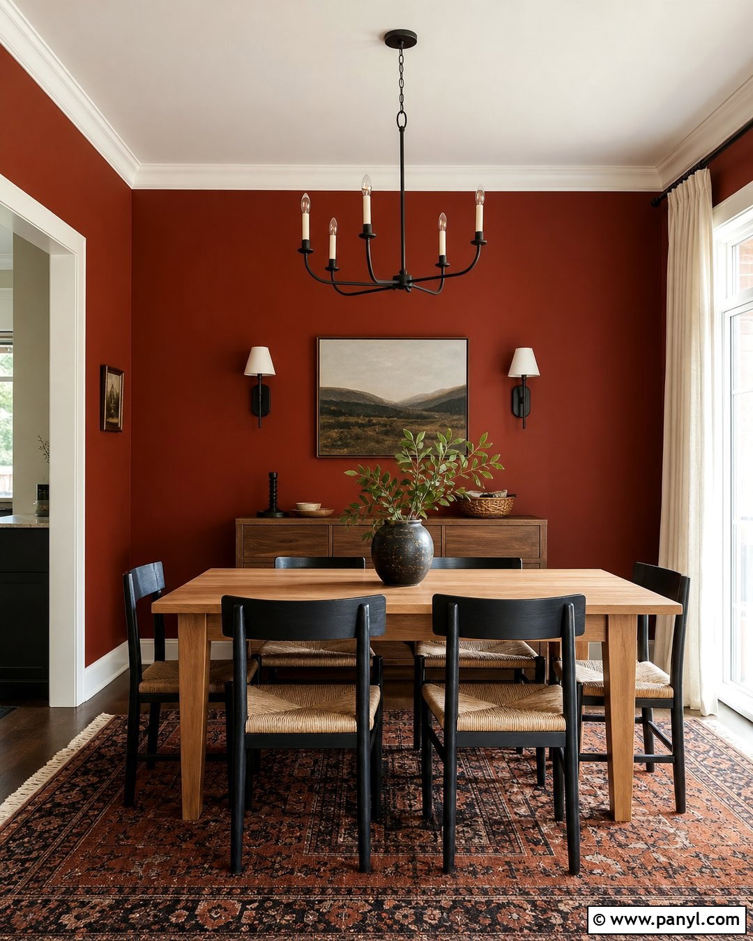 Brick Red Feature Wall Dining Room - 35 red feature wall ideas
