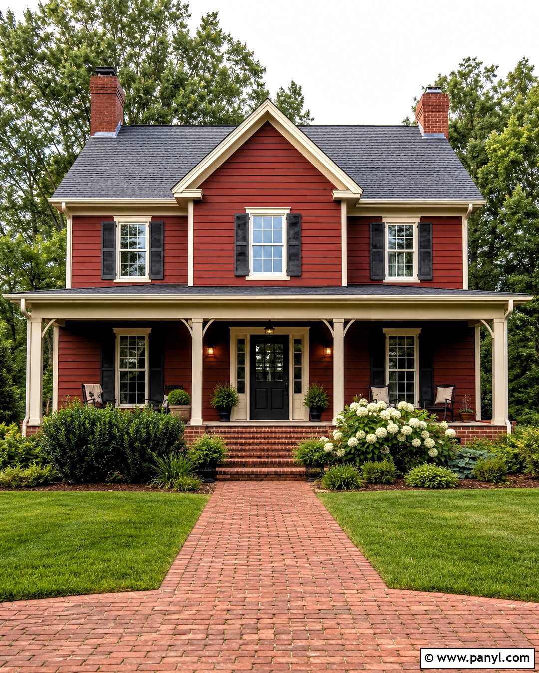 Brick Red House Exterior - 20 house outdoor paint colors
