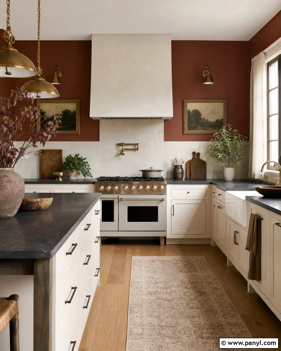 Brick Red Kitchen Accent Wall - 30 kitchen accent wall color ideas