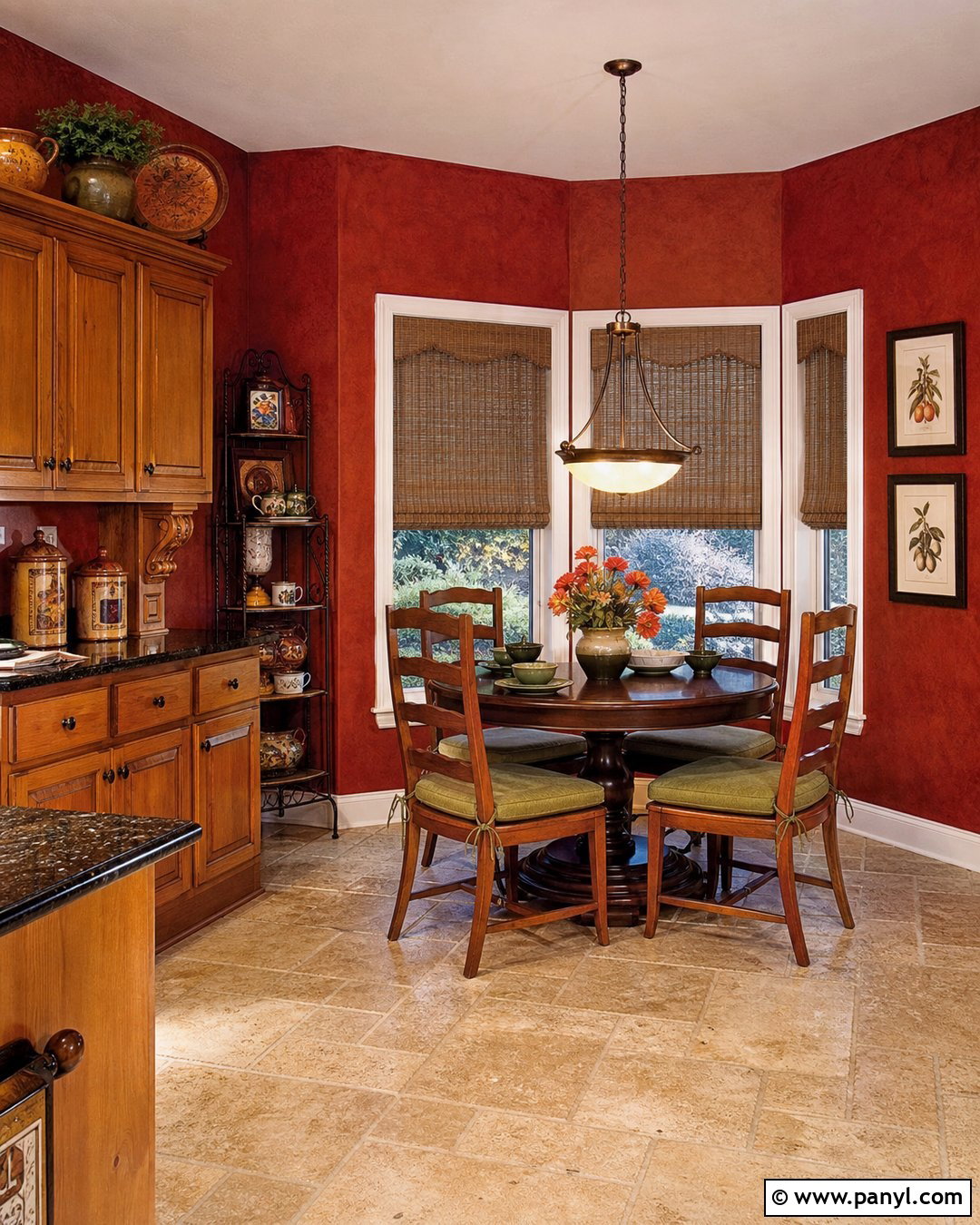 Brick Red Kitchen Breakfast Nook - 20 Early 2000S Red Walls