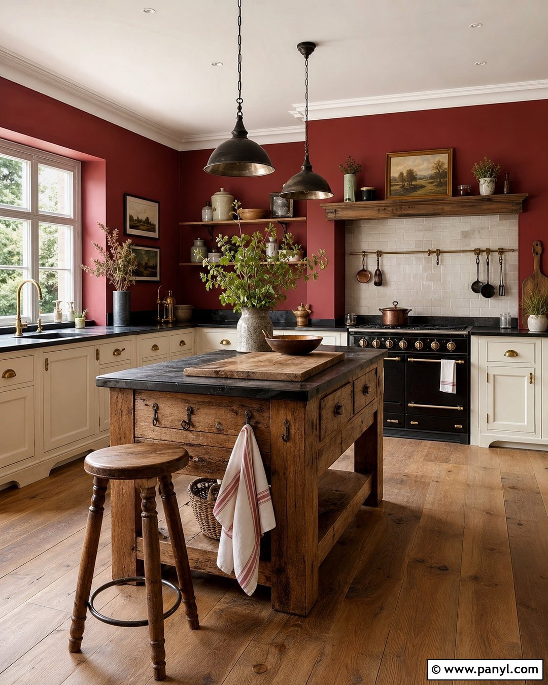 Brick Red Kitchen Walls - 35 Paint Colors For Kitchen Walls