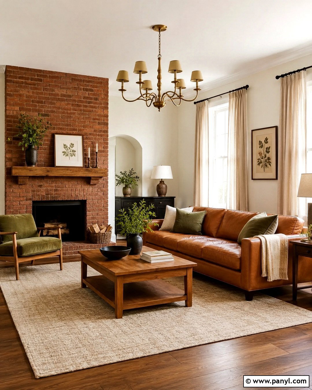 Brick Red Living Room Wall - 20 Red Wall Paint Ideas