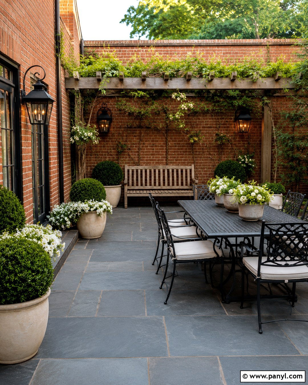 Brick Red Patio Wall - 20 Patio Wall Color Ideas