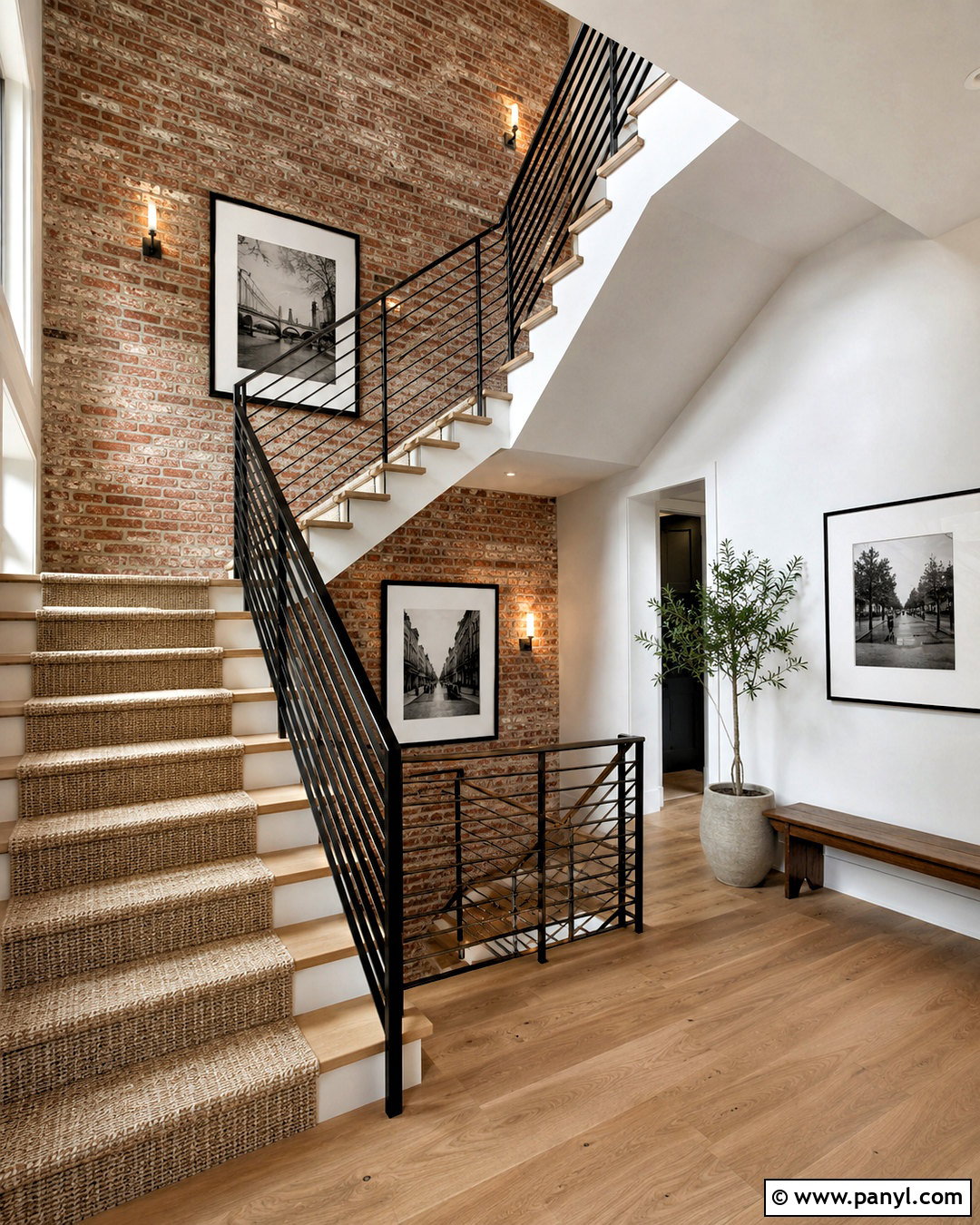 Brick Staircase Wall - 20 brick wall examples