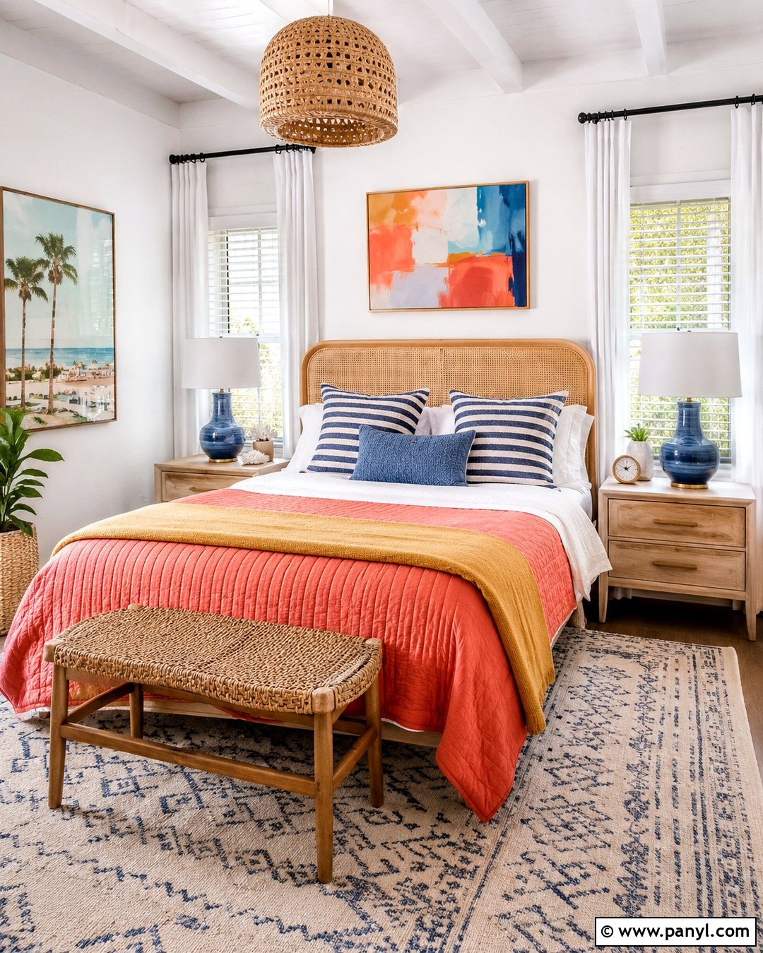 Bright Bedding Bedroom - 20 Add Color Without Painting Walls