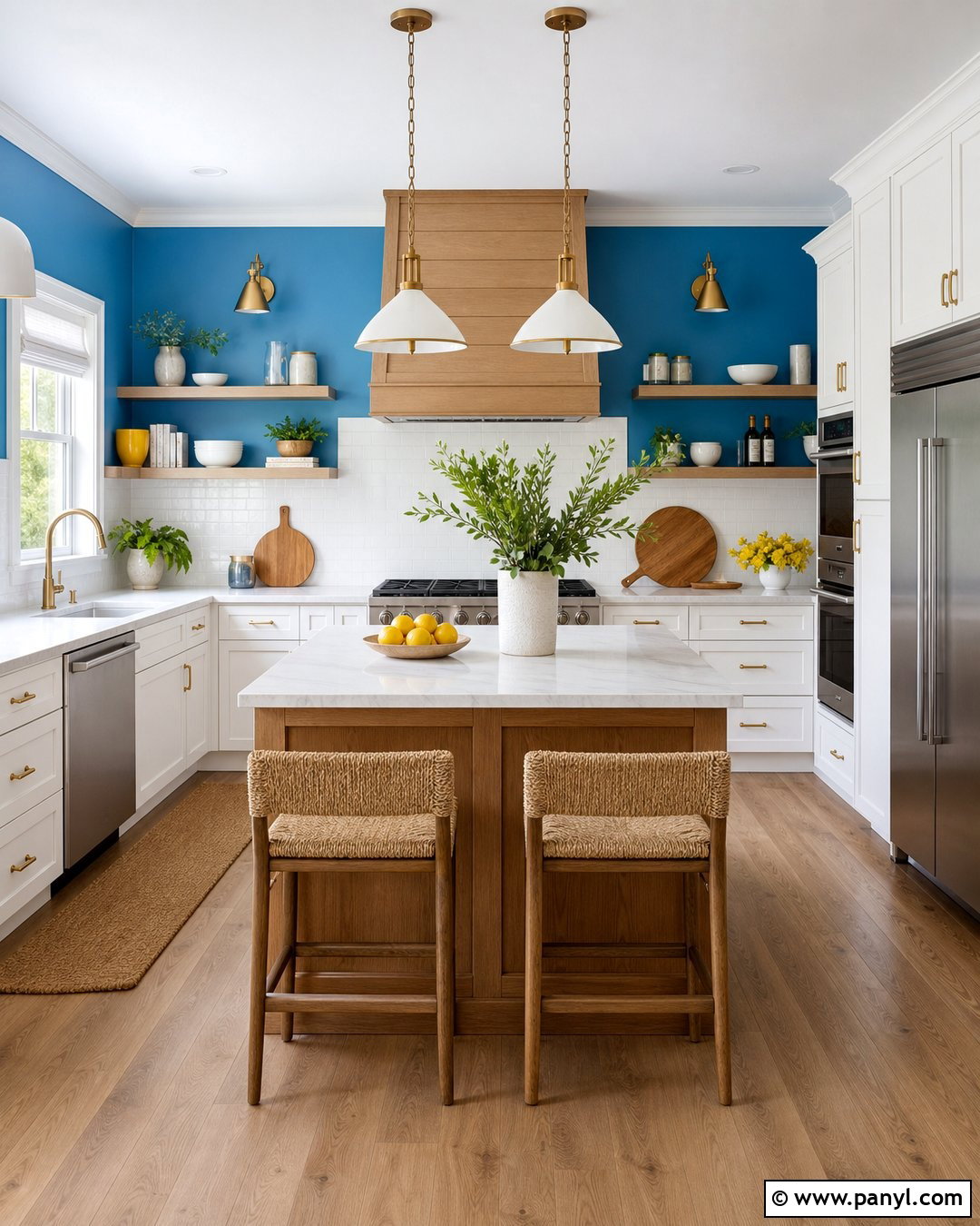 Bright Blue Kitchen Walls - 20 Bright Blue Wall Color Ideas