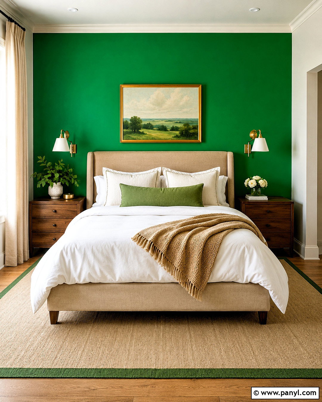 Bright Green Accent Wall Bedroom - 20 bright green bedroom ideas
